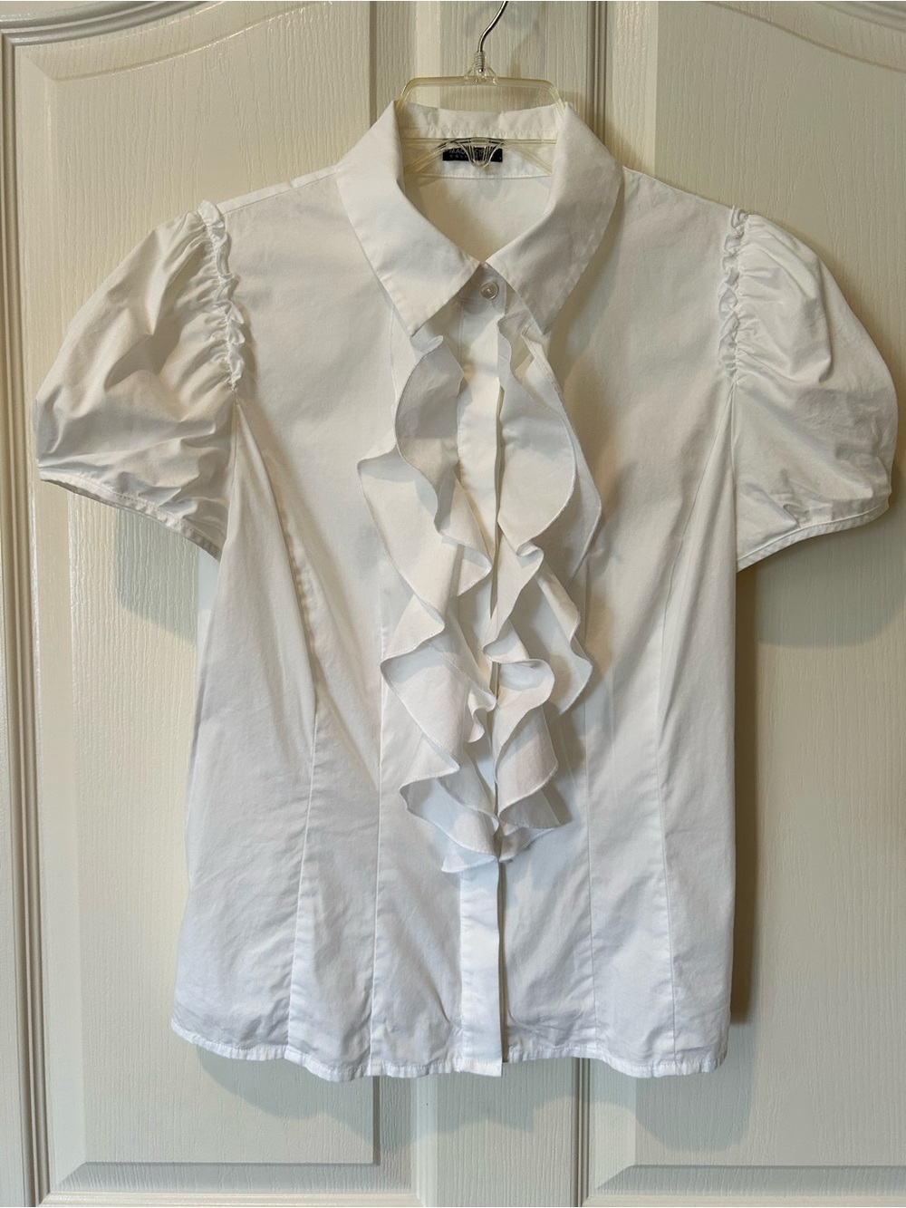 Magaschoni Ruffle-Front Shirt - Picture 3 of 9